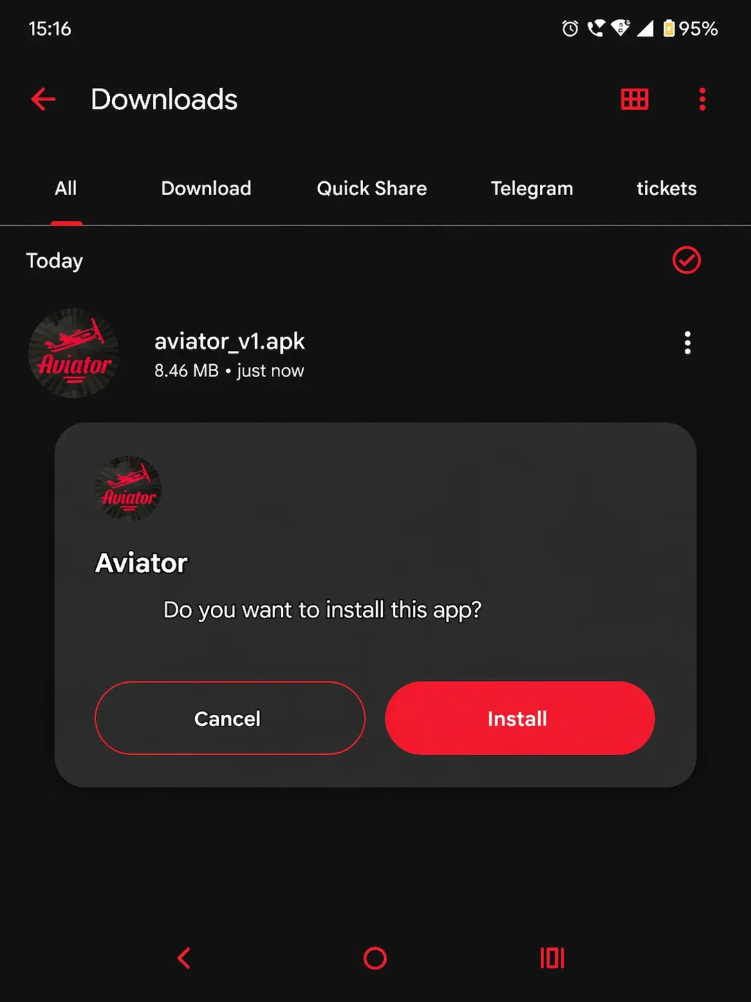 Android settings for install unknown apps (illustration)