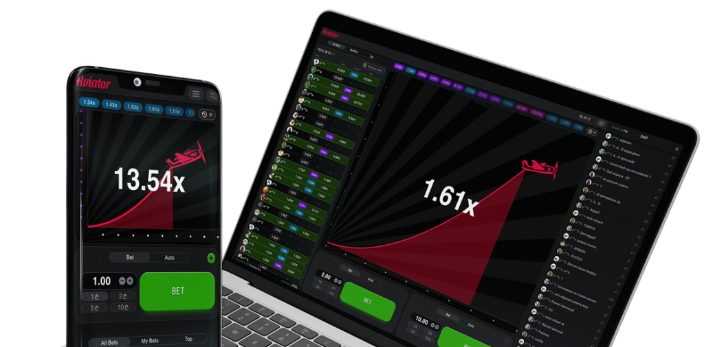 Aviator on desktop and mobile