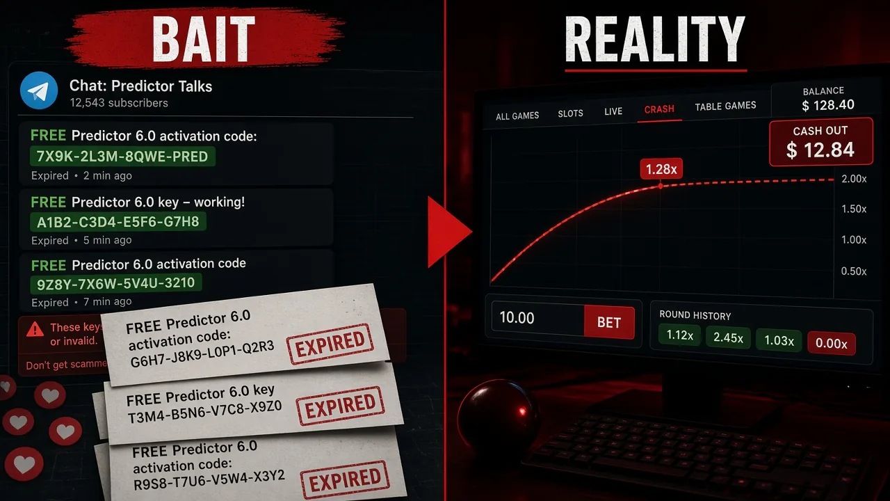 Soxta FREE Aviator Predictor 6.0 kalitlari va Telegram dump — kazino ekranidagi haqiqiy crashga qarshi