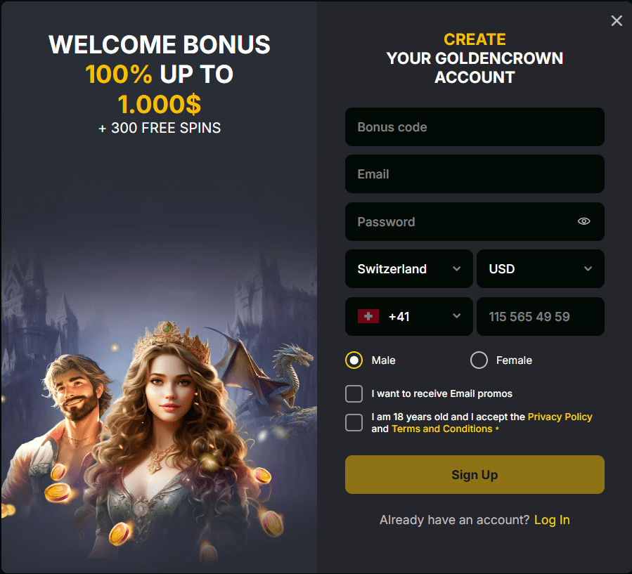 Enregistrement Couronne d'Or