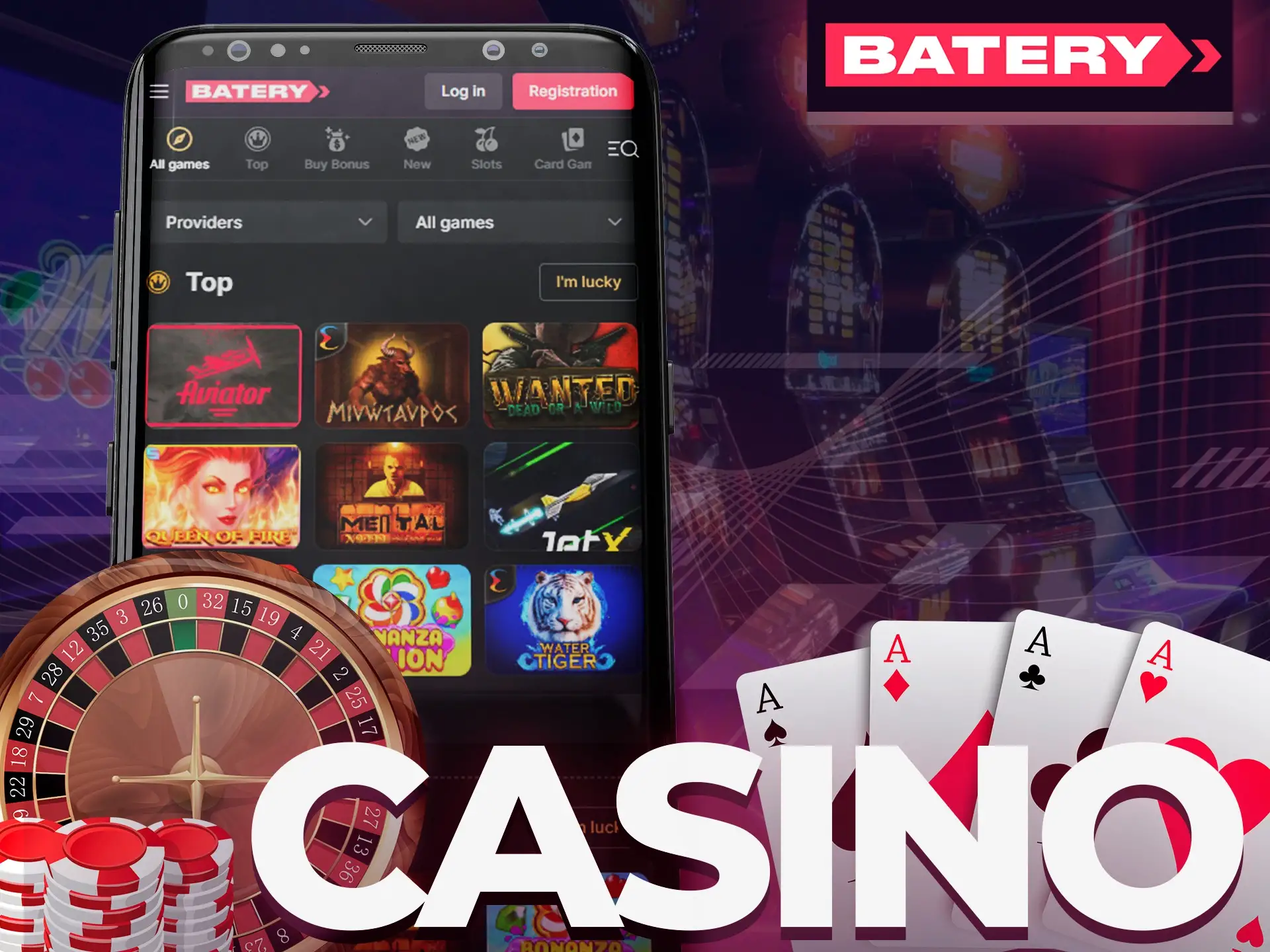 Zugriff auf die Battery Casino iOS-App