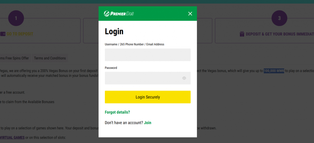 Connexion Premier Bet
